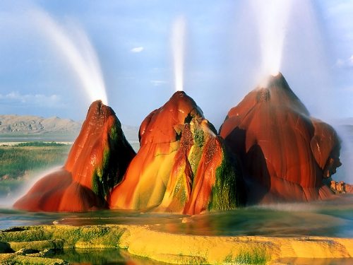 du lich fly geyser, nevade kham pha mieng nui lua phun nuoc