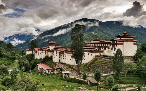 Kien truc dzong o Bhutan