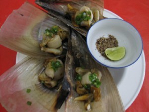 Mon bap chuoi nuong mo hanh