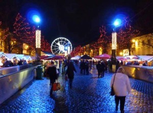 Khu cho giang sinh o thu do Brussels