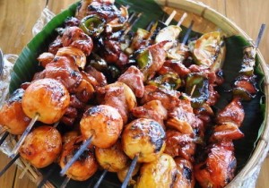 Thit nuong BBQ tren dao