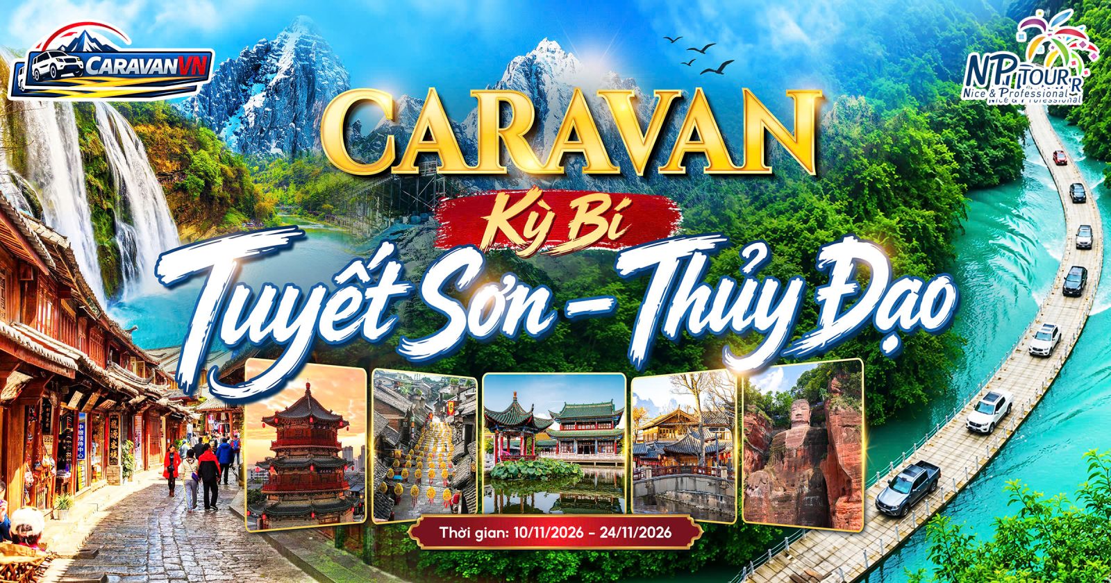 CARAVAN KỲ BÍ TUYẾT SƠN - PHỤC THỦY ĐẠO 112026 NP CARAVAN TOUR CARAVANVN-BANNER1
