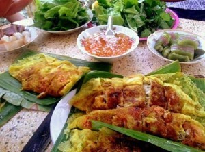 Banh xeo ca trang mien Tay